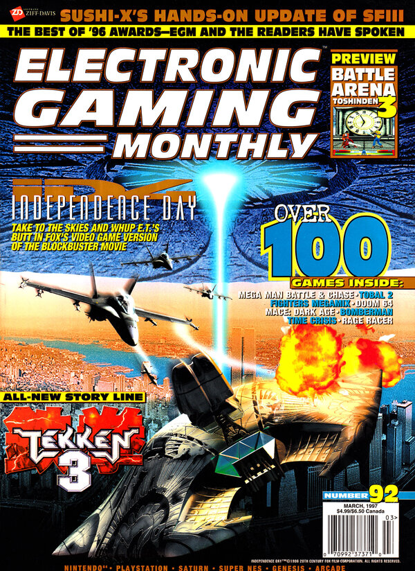 Electronic Gaming Monthly Issue 92 (March 1997) cover